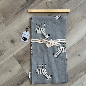 Gray Zebra Print Blanket